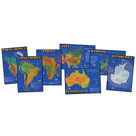 Carson Dellosa Bulletin Board Set Seven Continents Of The World ...