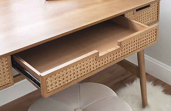 Rattan writing store desk