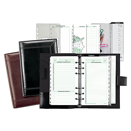 Day-Timer® Framed Simulated Leather Starter Set, 3 3/4" x 6 3/4", Assorted Colors (No Color Choice)