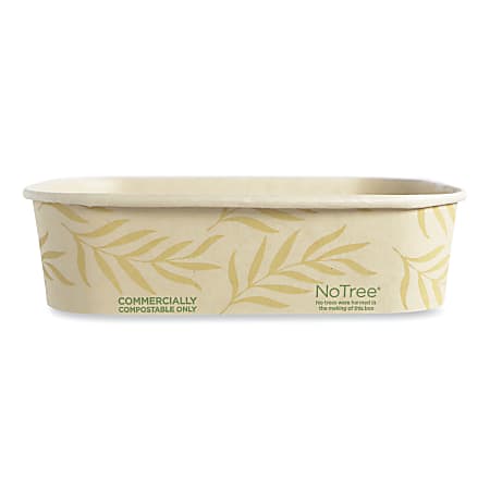 World Centric® NoTree™ Rectangular Takeout Containers, 16 Oz, Natural, Carton Of 300 Containers