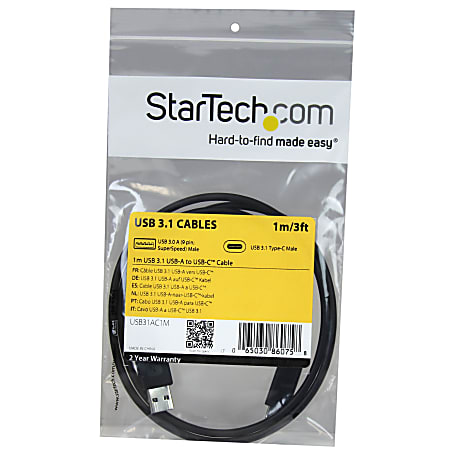 Product  StarTech.com 3 ft 1m USB to USB C Cable - USB 3.1 10Gpbs