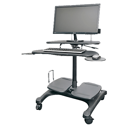 Mobile standing clearance computer desk