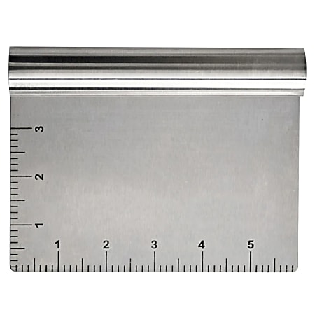 Better Houseware Dough Scraper/Cutter, 6” x 4”, Silver