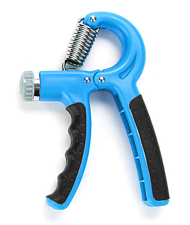 Mind Reader Hand Grip Strengthener, 6"H x 3-3/4"W x 1"D, Blue