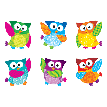 TREND Mini Accents Variety Pack, Owl-Stars!, 3", Assorted Colors