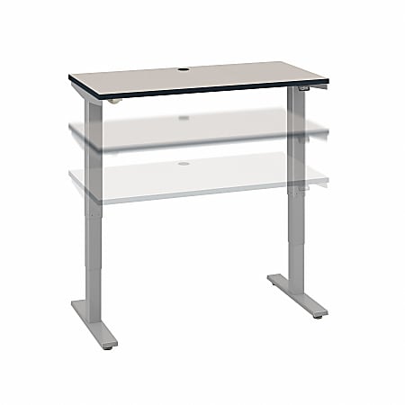 Move 40 by Bush Business Furniture 48"W Electric Height-Adjustable Standing Computer Desk, White Spectrum/Cool Gray Metallic, Standard Delivery