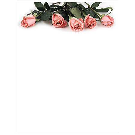 Masterpiece Studios Pink Rose Petals Design Paper, Pack Of 100