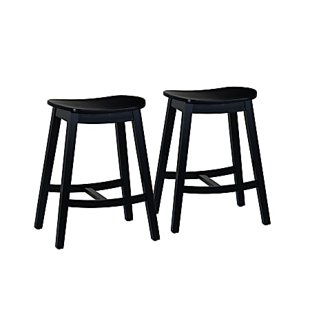 Linon Carberry Backless Counter Stools, Black, Set Of 2 Stools