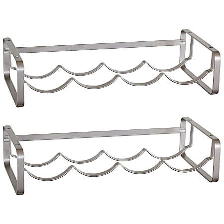 Better Houseware Stackable Steel Wine Rack, Metallic, 2-Pack