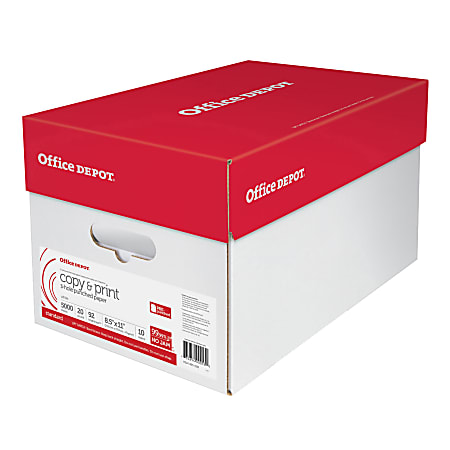 3 Hole Punch Copy Paper - Staples 8.5 x 11, 20 lbs., 92 Brightness,  500/Ream, 10 Reams/Carton (221192)