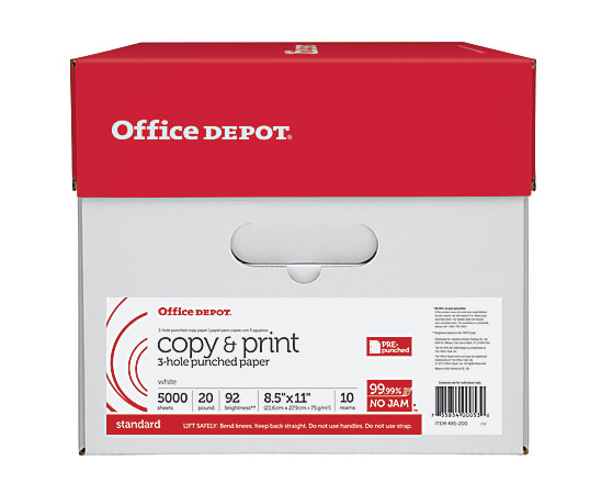 Printer paper with outlet holes