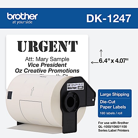 10 Rolls Large Shipping Label fits Brother DK-11241 P-Touch QL-1060N QL-1100 