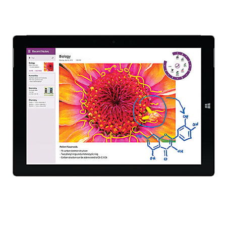Microsoft® Surface 3 Tablet, 10.8" Full HD Screen, 2GB Memory, 64GB Storage, Windows® 10, Silver