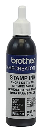 Brother Stampcreator PRO™ Stamp Ink Refill Bottle, 0.67 Oz, Black