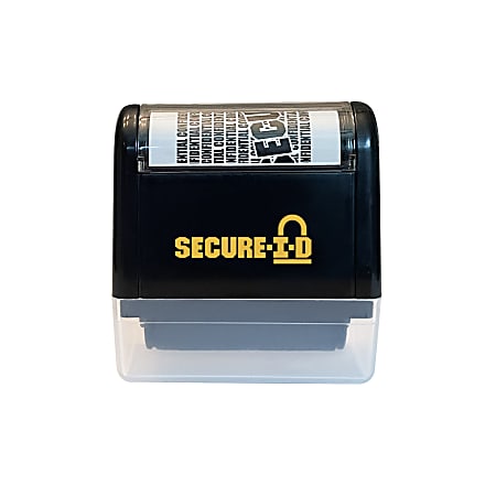 SecureID Self Inking Roller Security Stamp, 1 1/2 , Black