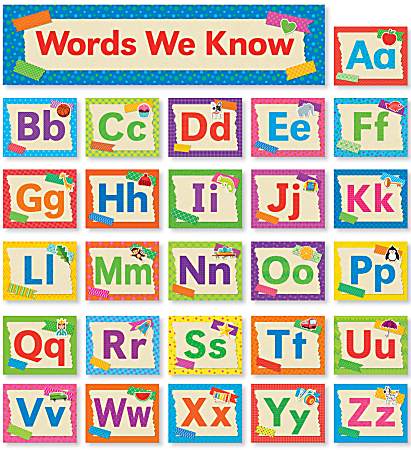 Scholastic Teacher's Friend Tape It Up! Alphabet Mini Bulletin Board Set, Pre-K To Grade 6