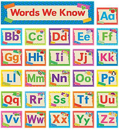 Scholastic Teacher's Friend Tape It Up! Alphabet Mini Bulletin Board Set, Pre-K To Grade 6