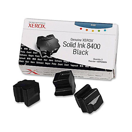 Xerox® 8400 Phaser Black Solid Ink, Pack Of 3, 108R00604