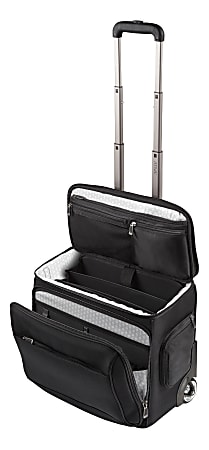 Ativa Ultimate Compact Workmate Rolling Briefcase With 17 Laptop Pocket Black Office Depot