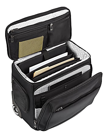 Ativa Ultimate Compact Workmate Rolling Briefcase With 17 Laptop Pocket  Black - Office Depot