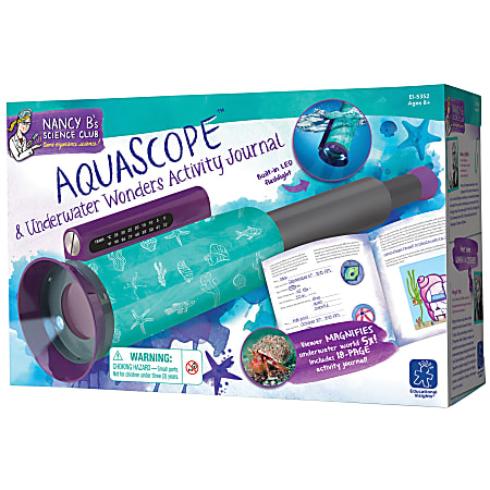 Educational Insights Nancy B's Science Club® AquaScope™ And Underwater Wonders Activity Journal, 13 1/2"H x 9"W x 5"D, Grades 3 - 12