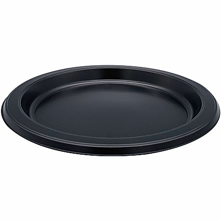 Genuine Joe Disposable Plastic Plate - Picnic, Party, Breakroom - Disposable - Black - Plastic Body - Round - 8 / Carton Genuine Joe Disposable Plastic Plate - Picnic, Party, Breakroom - Disposable - Black - Plastic Body - Round - 8 / Carton