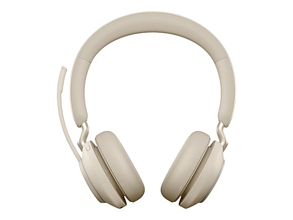 Jabra Evolve2 65 UC Stereo - Headset - on-ear - Bluetooth - wireless - USB-C - noise isolating - beige