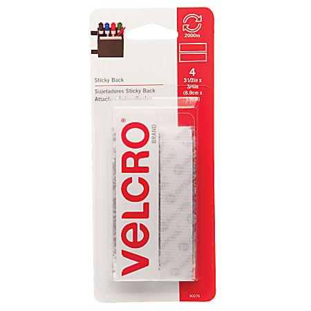 Velcro Velcro Strip 2 in. x 4 in. 2 Pack White