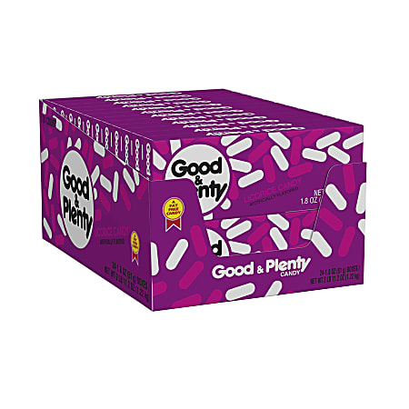 Good & Plenty Licorice, 1.8-Oz Box, Pack Of 24 Boxes