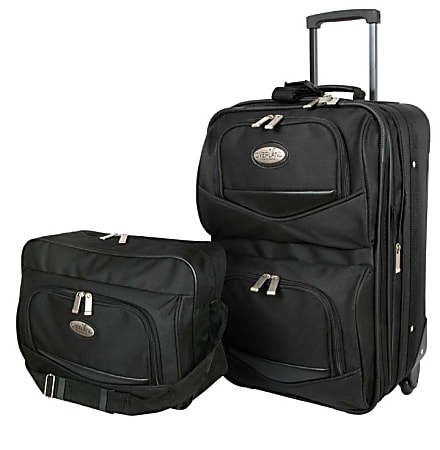 Overland Geoffrey Beene Main Street 2-Piece Luggage Set, Black