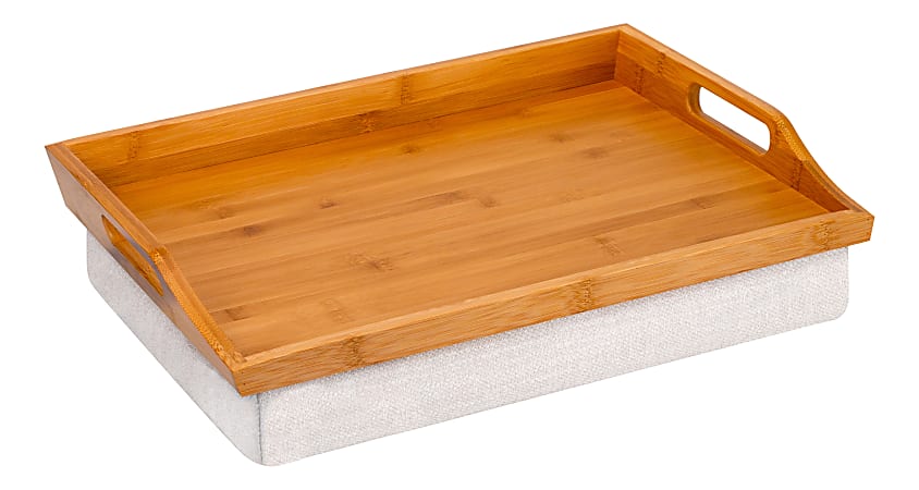 Rossie Home Lap Trays 17.5-in Brown Traditional Bamboo Lap Desk in the  Desks department at