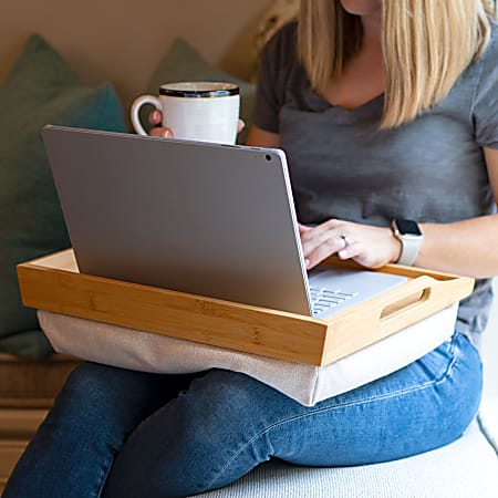 Rossie Home Lap Trays 17.5-in Brown Traditional Bamboo Lap Desk in the  Desks department at