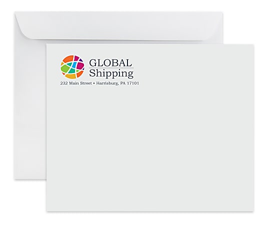 Gummed Seal, White Wove Open Side Catalog Mailing Envelopes, Full-Color, Custom 6" x 9", Box Of 250