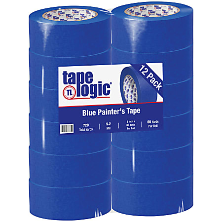 Tape Logic® 3000 Painter's Tape, 3" Core, 2" x 180', Blue, Case Of 12