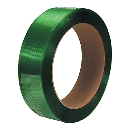 Office Depot® Brand Smooth Polyester Strapping, 1/2" x 3,600', Green, Pack Of 2 Rolls