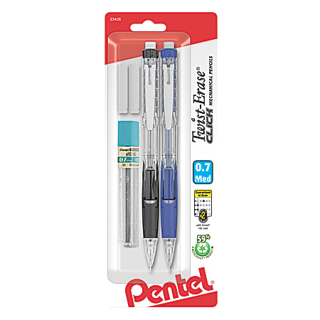 Pentel® Twist-Erase® CLICK Mechanical Pencils, Fine Point, 0.5mm,