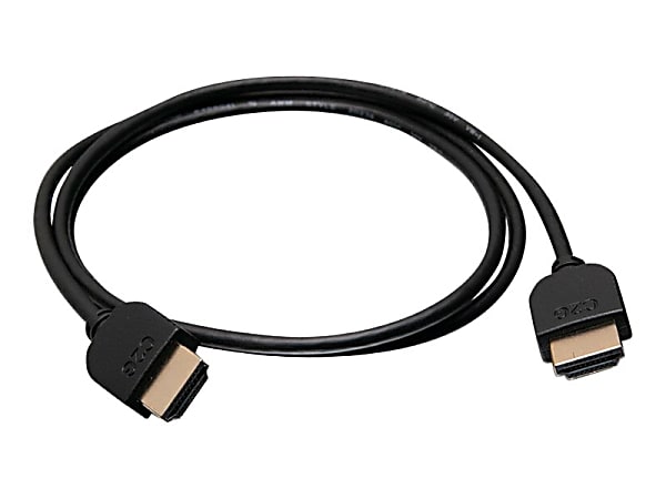 C2G 6ft 4K HDMI Cable - Ultra Flexible Cable with Low Profile Connectors - HDMI cable - HDMI male to HDMI male - 6 ft - double shielded - black