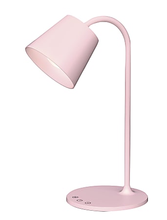 Realspace™ Kessly LED Desk Lamp With USB Port, 17"H, Pink