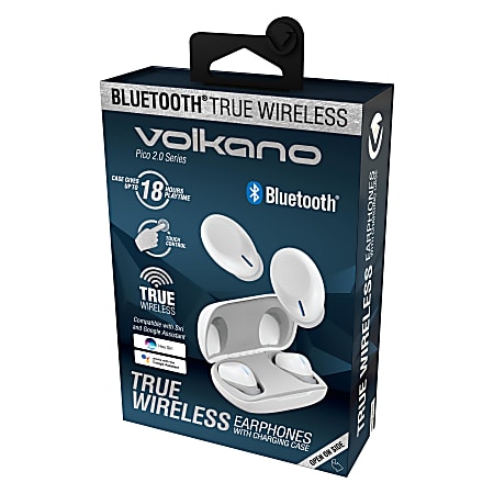 Volkano True Wireless Pico 2.0 Series Bluetooth Earphones White