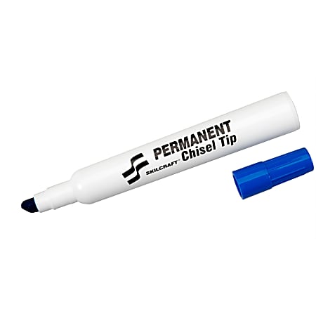 SKILCRAFT Chisel Point Markers Blue Box Of 12 AbilityOne 7520 00 973 ...