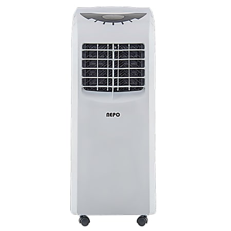NEPO 12,000 BTU Portable AC, Cool, Fan And Dehumidifier With Self Evaporator And Remote, 14-1/4" x 11-13/16", White