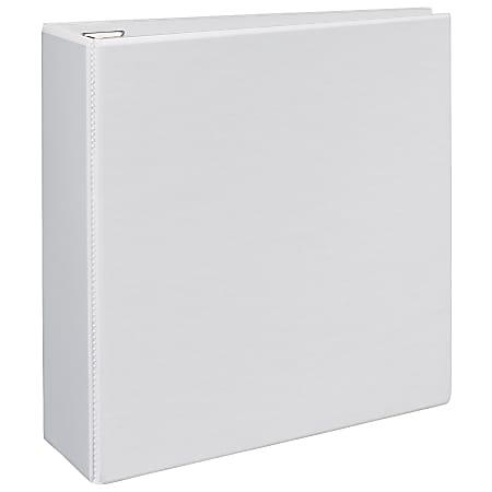 Avery® Heavy-Duty View Binder With One-Touch EZD™ Rings, 8 1/2" x 11", 4" Rings, 40% Recycled, White