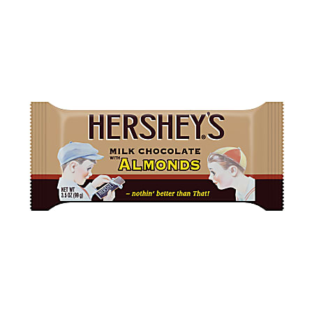 Hershey's® Nostalgic Large Bars, Milk Chocolate, 3.5 Oz, Pack Of 6