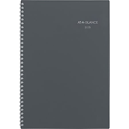 2025 AT-A-GLANCE® DayMinder Weekly/Monthly Planner, 5" x 8”, Gray, January To December