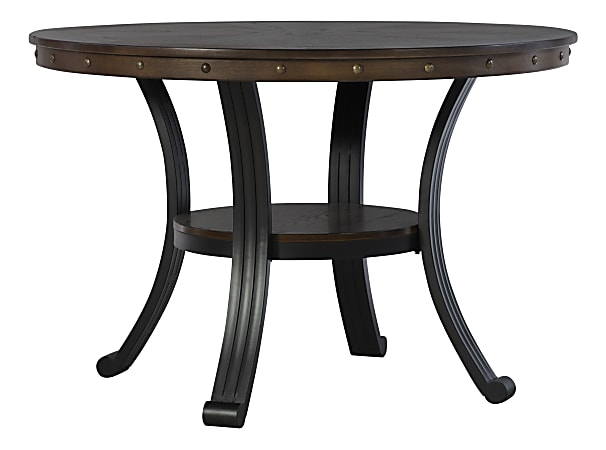 Powell Vinessa Dining Table, 30"H x 45"Dia., Rustic