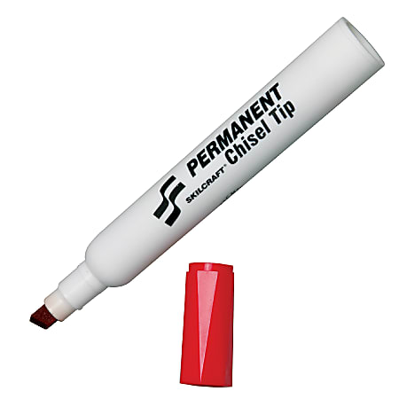 SKILCRAFT Chisel Point Markers Red Box Of 12 AbilityOne 7520 00 973 ...