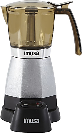IMUSA Electric 3- And 6-Cup Moka Maker, Silver