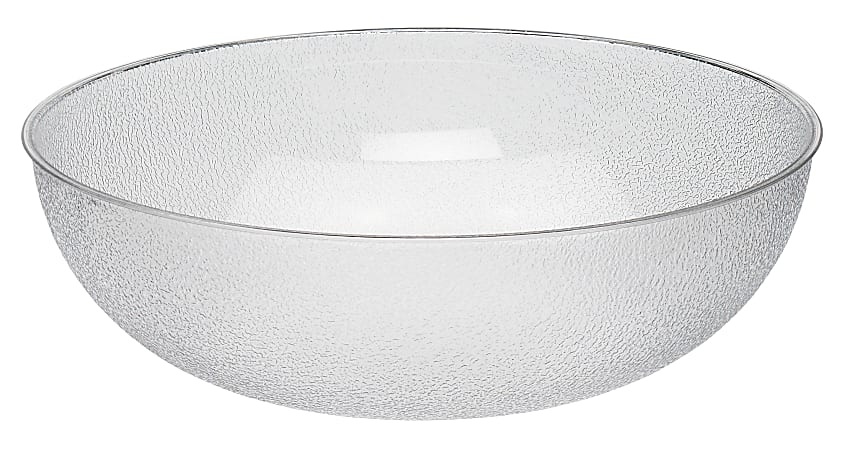 Cambro Camwear Round Pebbled Bowls, 23", Clear, Set