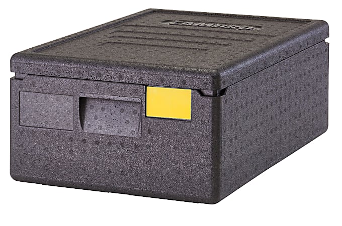 Cambro Cam GoBox GN 1/1 4" Top Loading Food Transporter, 8-1/2"H x 15-3/4"W x 23-5/8"D, Black