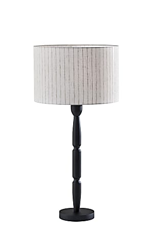 Adesso Nigel 29"H Table Lamp, Linen/Black